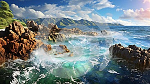 Beautiful seascape,  Composition of nature