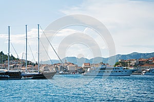 Beautiful seascape of Croatia. Traveling, yachting, vacation con