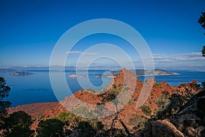 Beautiful seascape on peninsula of Methana on Peloponnese, Greece