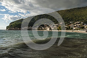 Beautiful seascape in Petrovac in Montenegro