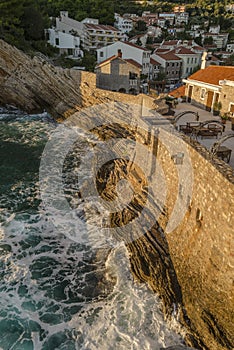 Beautiful seascape in Petrovac in Montenegro