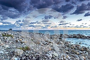 Beautiful seascape in Petrovac in Montenegro