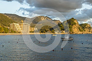 Beautiful seascape in Petrovac in Montenegro