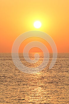 Beautiful seascape during sunset in summer