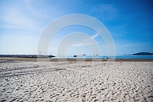 Beautiful seascape view from Khao Takiab beach at huahin Prachuap Khiri Khan