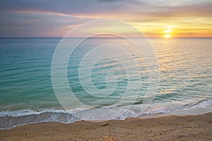 Beautiful seascape. Waves on the beach