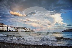 Beautiful seashore in CadaquÃÂ©s