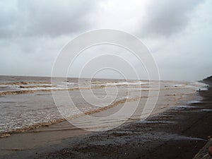 Beautiful seashore at Tithal beach, Valsad, Gujrat