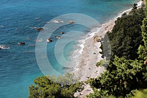 Beautiful seaside seen from above