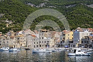 Seaside view of KomiÃÂ¾a town on Vis island, Croatia