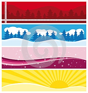 Beautiful seasonal banners.