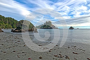 Beautiful secluded beach on Redwood Coast