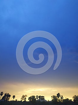 The beautiful seen of clouded sky in evening. photo