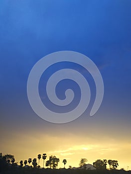 The beautiful seen of clouded sky in evening. photo