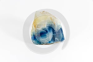 Beautiful semiprecious stone Larimar on a white background