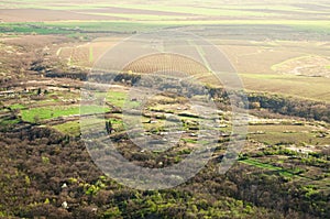 Beautiful Serbian plain on Spring - landscape