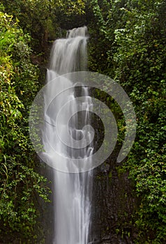 Beautiful serene waterfall in Maui