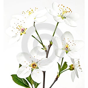 Flower set vector isolated on white background