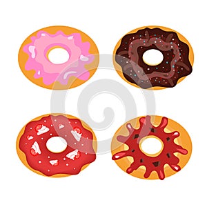 Beautiful set of tasty donuts