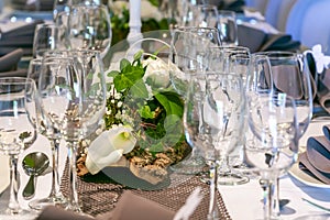 Beautiful set up table for special occasion ceremony,