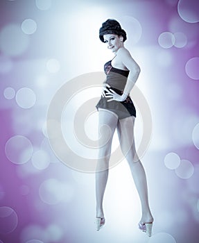 Beautiful sexual woman. dance style