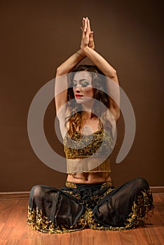 Beautiful woman belly dancer