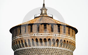 Beautiful Sforza Castle of Castello Sforzesco in Milan