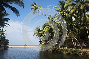 Beautiful shades of blue at Cola Beach, Goa, India