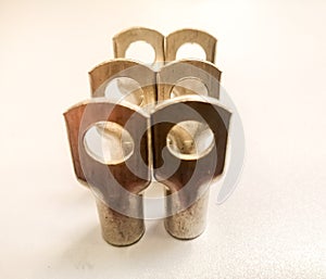 Beautiful shape of iron on a gray background