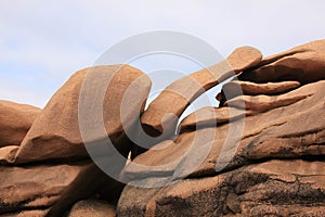 Beautiful shaped granite formations in Granit Rose