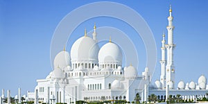 Beautiful Sheikh Zayed Mosque in Abu Dhabi city, UAE