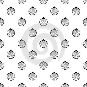 Beautiful shell pattern seamless vector