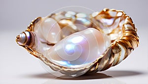Beautiful shell pearls a background luxury present glamor expensive