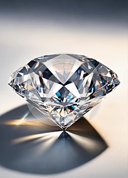 beautiful shiny big diamond. Selective focus.