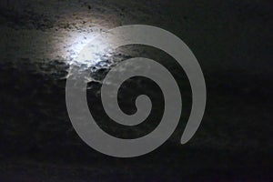 Beautiful shiny full moon with clouds