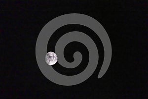 Beautiful shiny full moon with clouds