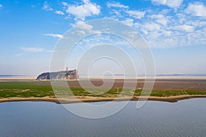 Beautiful shoe hill in autumn on poyang lake