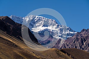 Beautiful shot of Aconcagua Provincial Park on a sunny day in Argentina