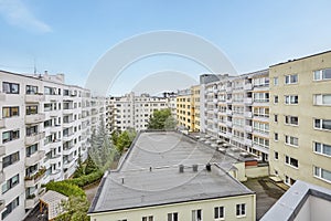 Beautiful shot of an apartment complex exterior during the day