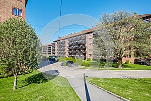 Beautiful shot of an apartment complex exterior during the day