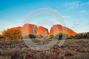 Beautiful shot of Australia Kata Tjuta, Olgas. Uluru Ayers Rock National Par