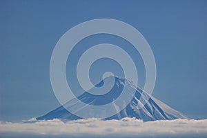 Beautiful shot of Biblical Mount Ararat in clouds