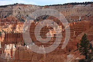 Beautiful shot of the Bryce Canyon National Park, a collection of giant natural amphitheaters