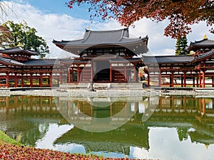 Beautiful shot of the Byodoin Buddhist temple in Uji, Japan
