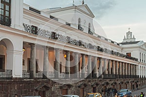 Beautiful shot of the Carondelet Palace located in Quito, Ecuador