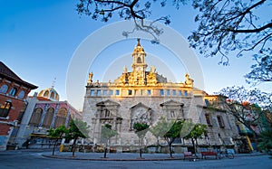 Beautiful shot of a church of Santos Juanes de Mercado, Valencia, Spain