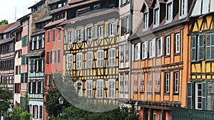 Beautiful shot of colorful apartment buildings in Strasburg, Petit France, in France