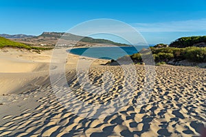 Beautiful shot of estrecho natural park of bolonia beach in spain photo