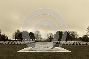 Beautiful shot of the famous Canadian War Cemetery in Groesbeek in the Netherlands