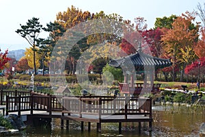 Beautiful shot of the famous Yourim Park of Daejeon, South Korea